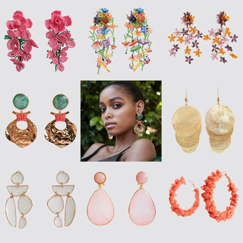 Женские Висячие серьги Dvacaman в стиле бохо Винтажные висячие подвески с бусинами и