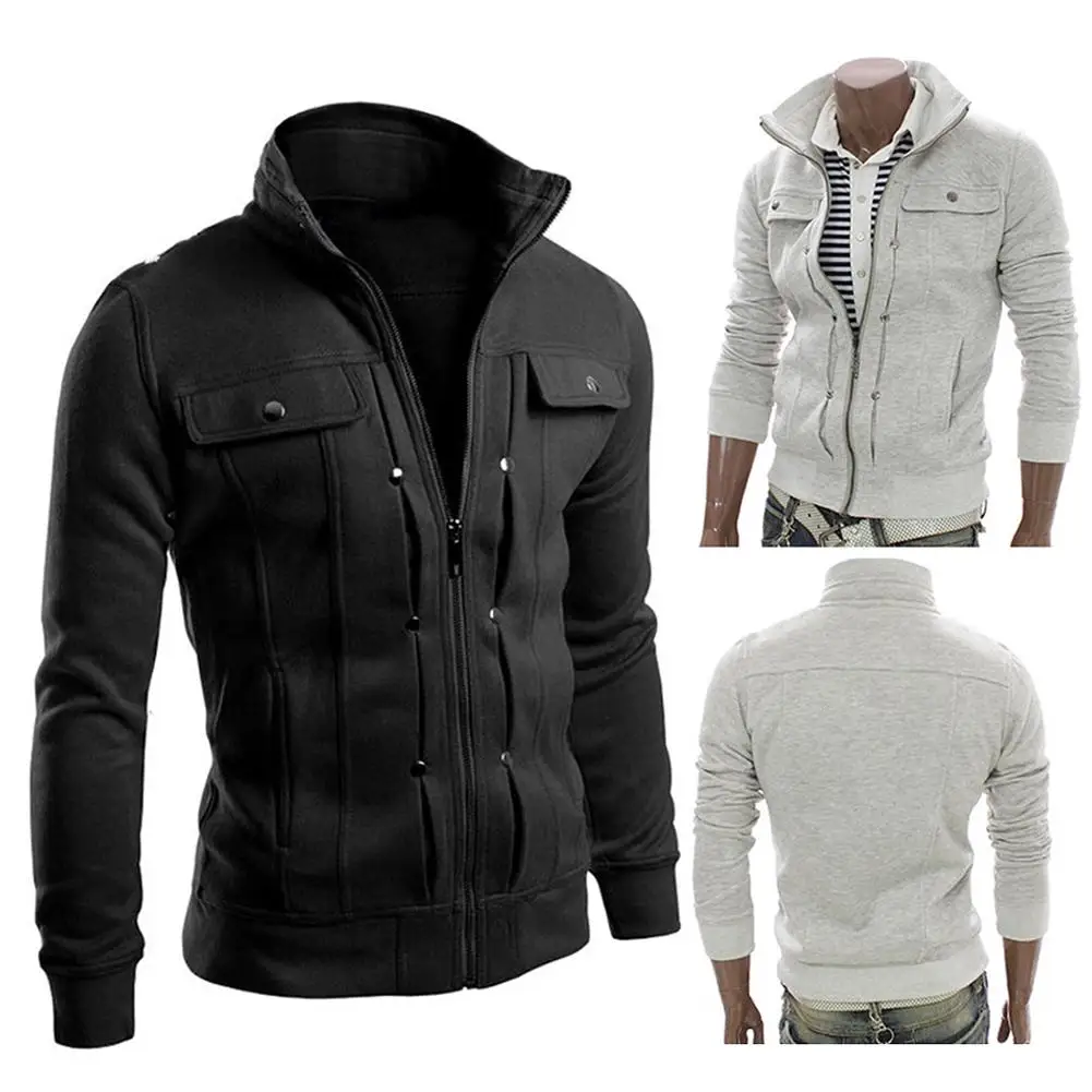 Мужская зимняя теплая Повседневная куртка на молнии мужская 2019 бесплатная