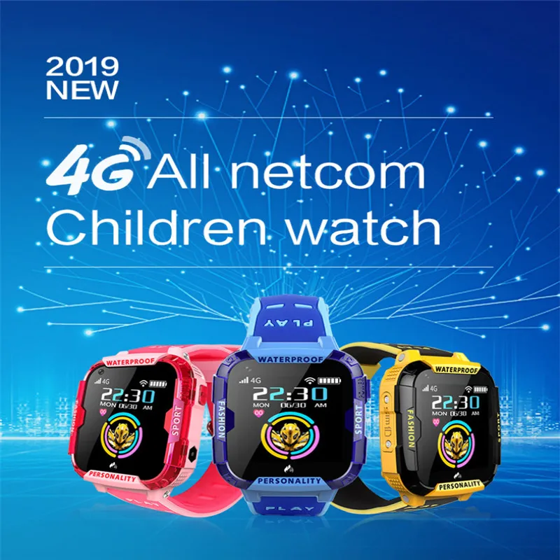 Детские Смарт часы T19 4G GPS LBS трекер местоположения сигнал SOS камера 1 4 дюйма