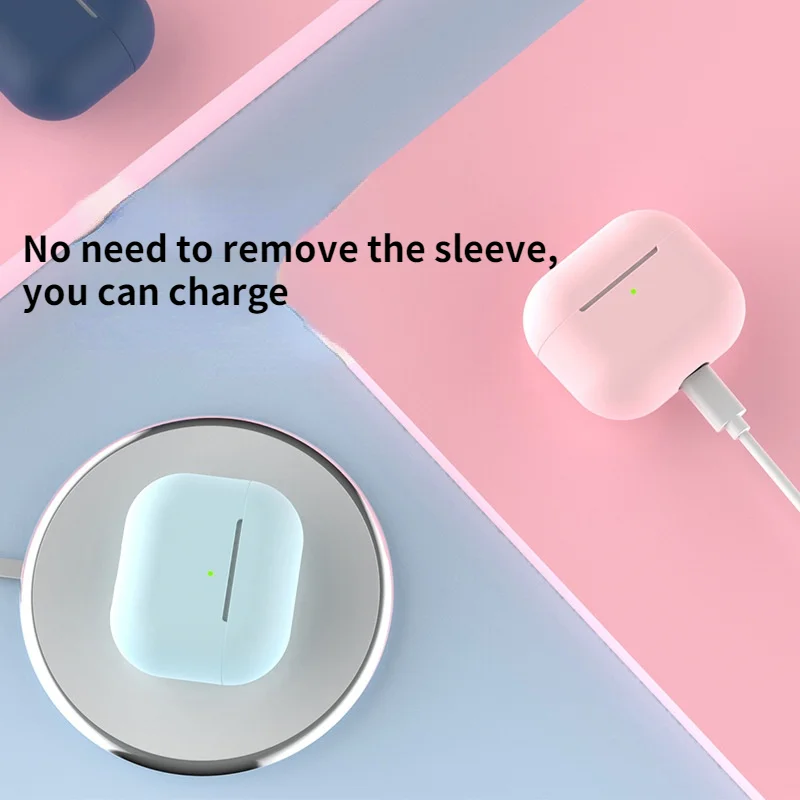 Мягкий силиконовый чехол для Apple Airpods 3 чехол-наклейка Bluetooth Airpod противоударные