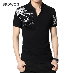 Лето 2021 Мужская футболка с буквенным принтом и воротником Генрих, футболки с короткими рукавами прямого свободного размера плюс, Топы И Футболки M-5XL