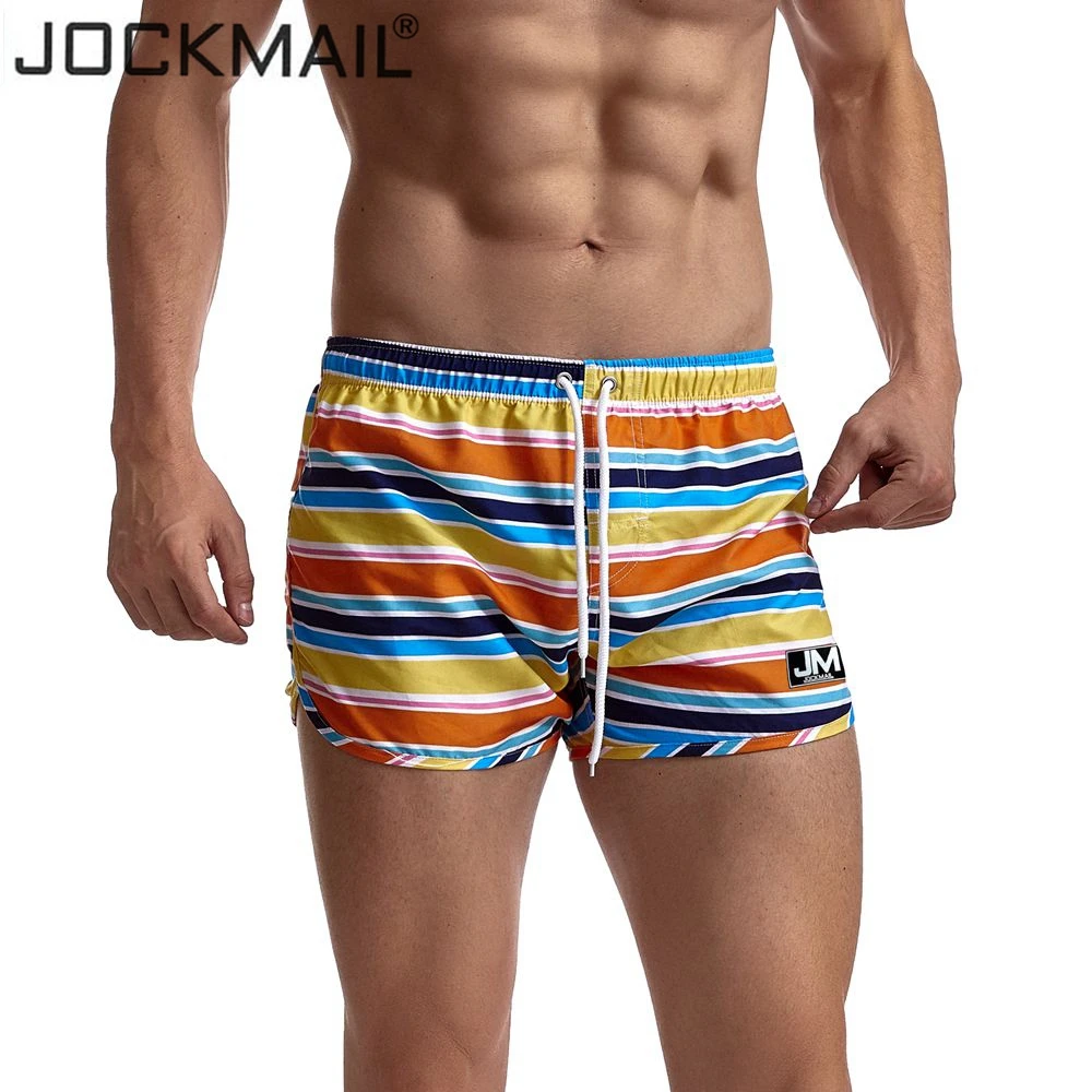 JOCKMAIL Mens Swimwear Swim Shorts Trunks Beach Board Shorts Swimming Pants Swimsuits Mens Running Sports Surffing shorts