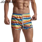 JOCKMAIL Мужская одежда для плавания, плавки, пляжные шорты, плавательные штаны, костюмы для плавания, мужские спортивные шорты для бега и серфинга