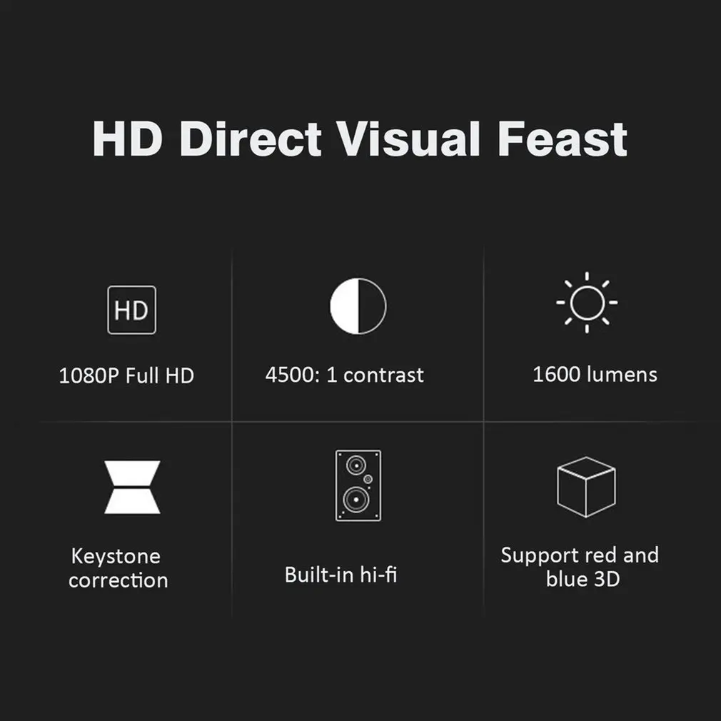 

J9 Mini Projector HD Home Projector Theater Support 1080P AV USB Micro SD Card USB Portable Pocket Beamer ACEHE