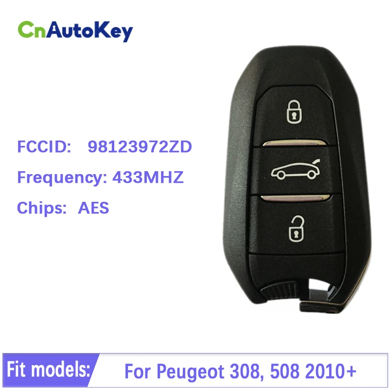Оригинальный ключ CN009035 для Peugeot 308 508 2010 + 3 кнопки IM2A HITAG AES PCF7953M 434 МГц 6490SK 98124195ZD без