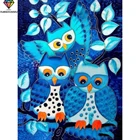 Круглая Алмазная вышивка XUEQIXIAOZU с голубыми птицами, алмазная вышивка 5D сделай сам, набор для алмазной мозаики, картина для украшения дома, Новинка