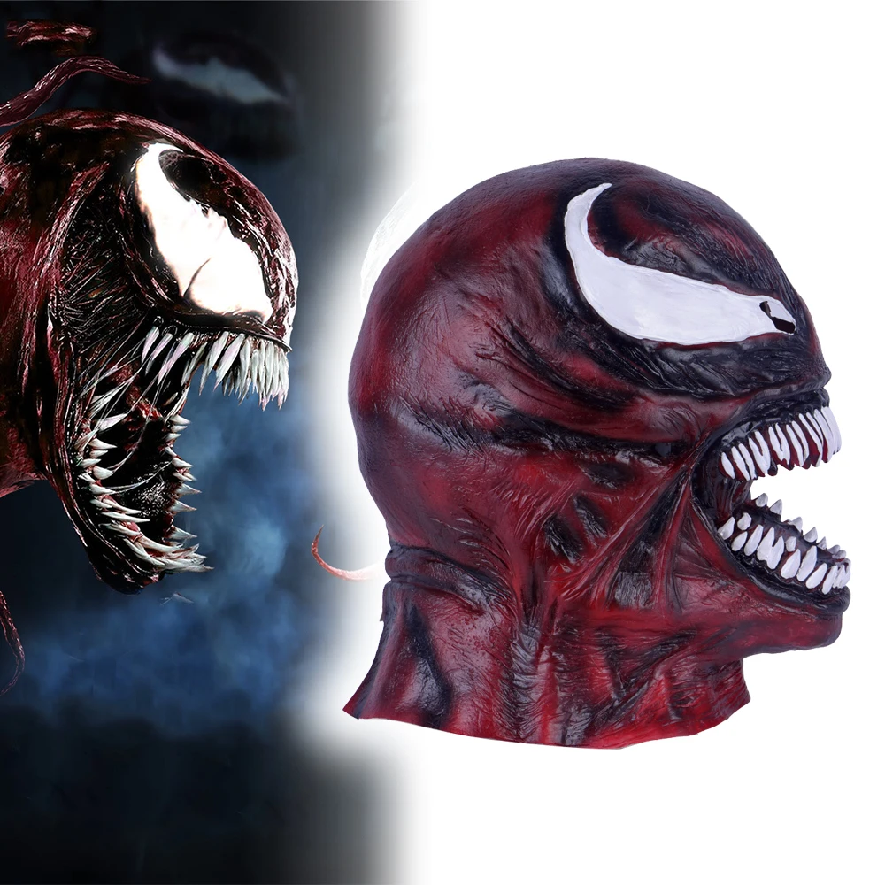 

Venom 2 Carnage Massacre Mask Cosplay Edward Brock Superhero Full Head Mask