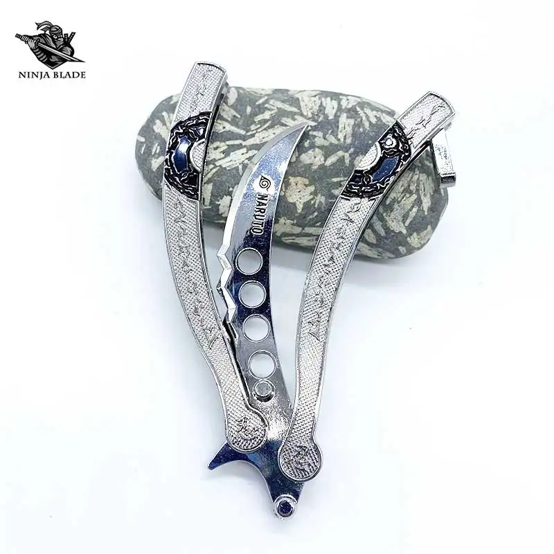Лидер продаж аниме Kurama Balisong нож-бабочка с 9 лисьими хвостами Sikifuujin Namikaze Minato