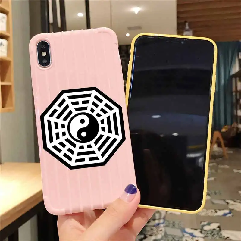 Чемодан на колесиках Tai Zhi Yin Yang текстурный чехол для телефона IPhone 11 Pro Max X XS MAX 8 7 6S