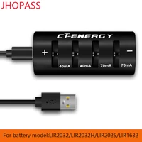 high quality charger 2032 lir2032h lir2032 lir2025 lir1632 led display 3 7v 3 6v 4slot lithium button battery charger for usb