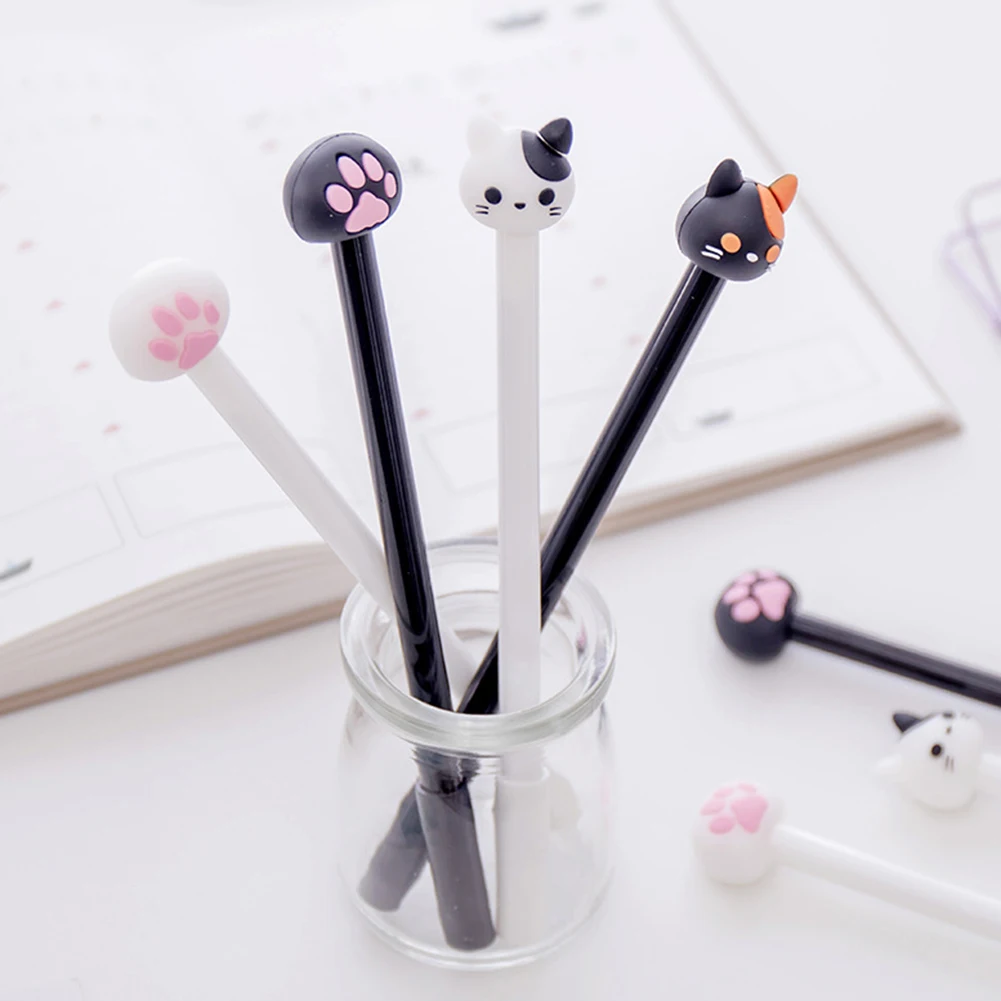 2 шт. Мультяшные милые кошки коготь гелевая ручка школьные принадлежности