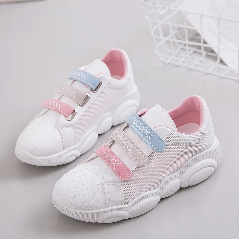 2019 женские кроссовки на толстой плоской подошве Женская Белая обувь