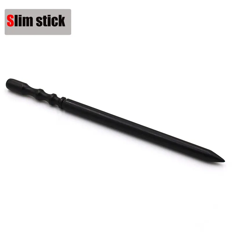 Slim stick Полированные наконечники из кожи дерева высокой плотности черная Деревообработка Плетеная кожа ремесло Полировальный Инструмент DIY Инструменты наконечник полировщик - Цвет: Slim stick