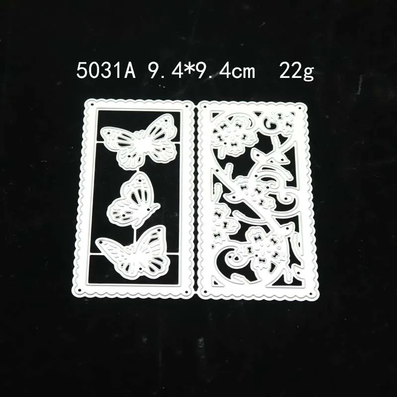 

JC Metal Cutting Dies Butterfly Vine Rectangle Frame for Scrapbooking Craft Stencil Handmade Card Model Template Decor Die Cut