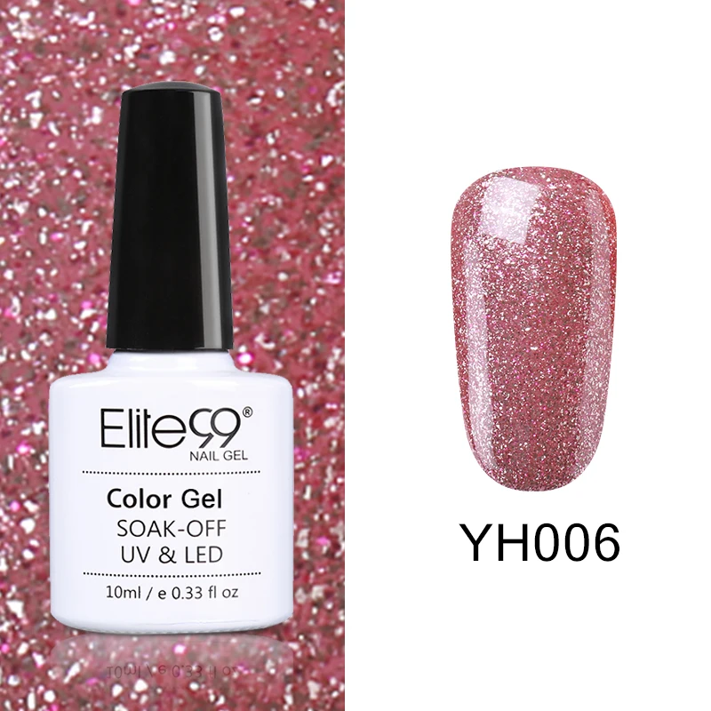 YH006 Elite99 Vernis Полупостоянный 10 мл Светодиодный УФ-гель замачиваемый пурпурный цвет светодиодный лак для ногтей нужна лампа отверждения Гель-лак - Цвет: YH006