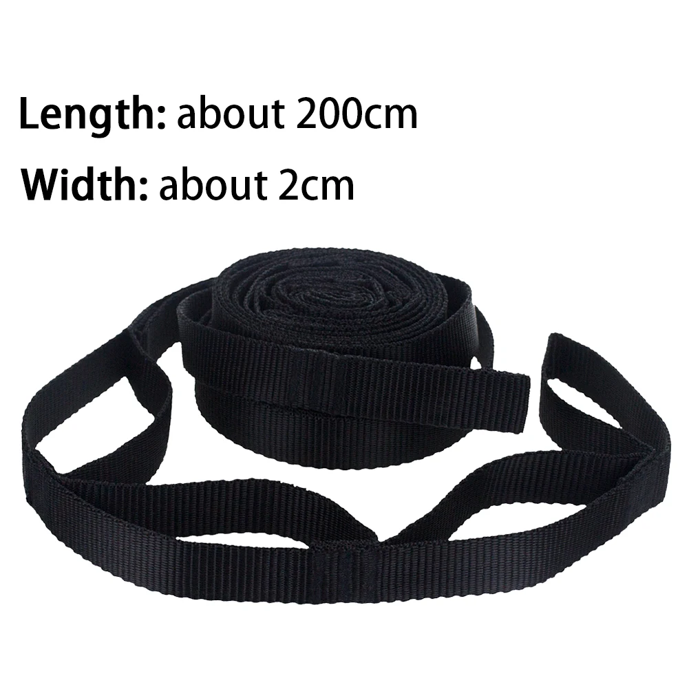 

2Pcs 200cm Tree Hanging Garden Adjustable Hammock Strap Park Tied Rope Aerial Portable Yoga Hiking Camping Accessories Outdoor