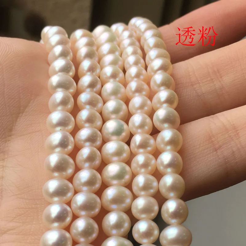 

Freshwater Pearl necklace Round shape with Size 5-5.5mm perfect luster for Jewelry DIY loose pearl strands