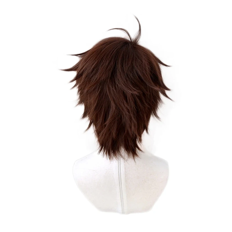 Haikyuu! Темно-коричневые короткие термостойкие синтетические волосы Aoba Johsai Toru Oikawa