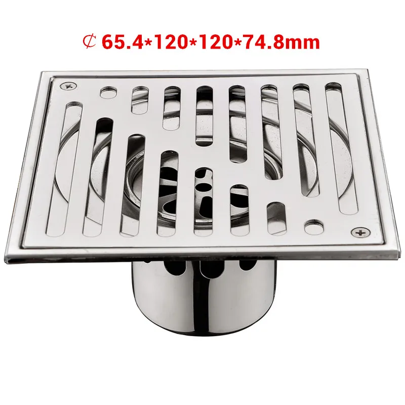 Vidric Bangnolux SUS 304 Stainless Steel Square Shower Grate Waste Tile Insert Floor Grates Bathroom Drains Drain S | Обустройство