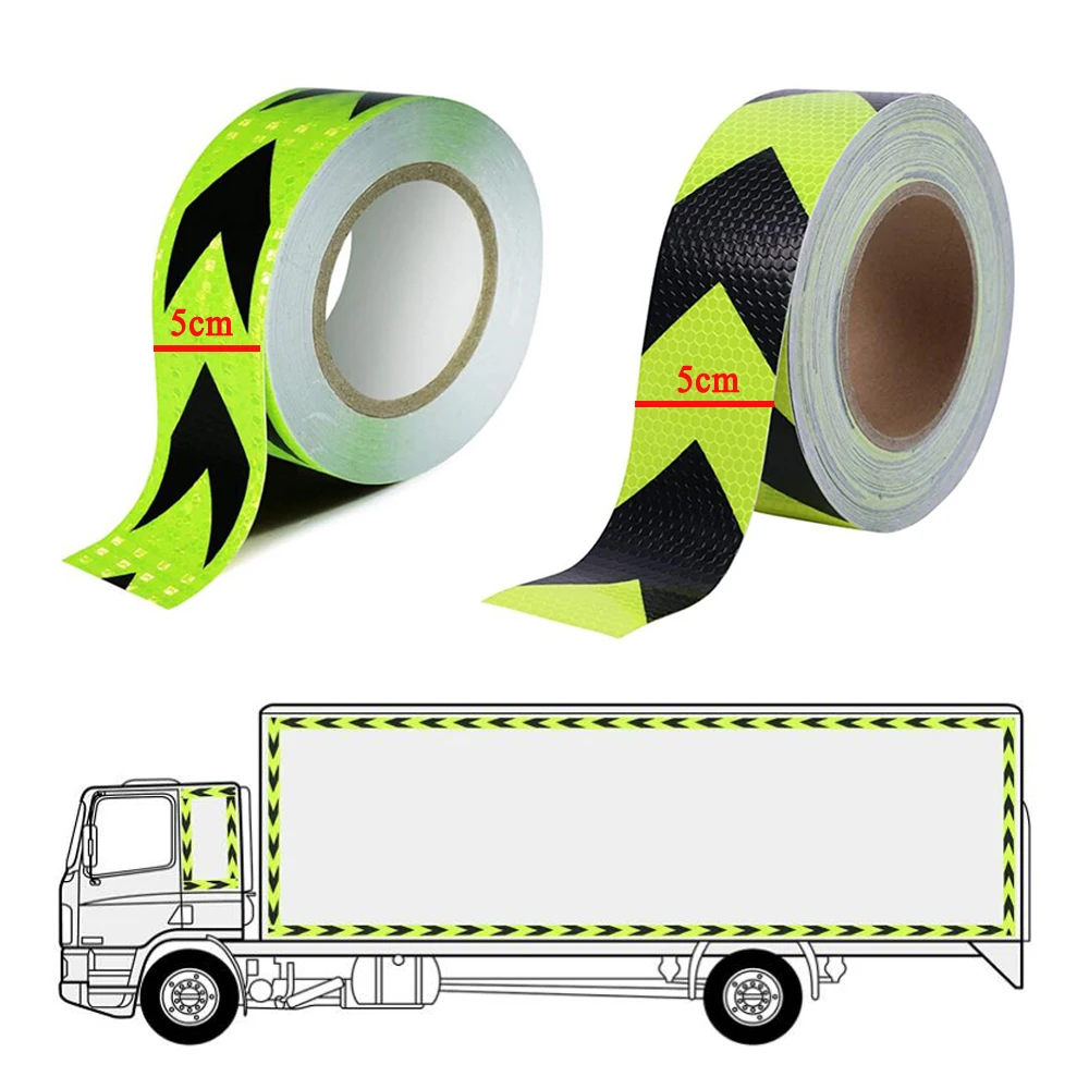 Arrow Reflective Tape Car Styling Sticker Auto Motorcycle Safety Warning Mark Self Adhesive Tape Car Styling Accessories