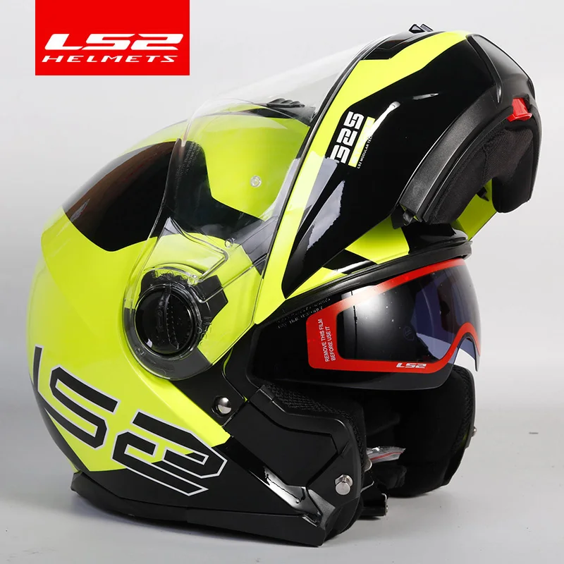 LS2 FF325 стробоскоп флип мотоциклетный шлем двойной объектив козырек Capacete Cascos Moto Casques - Цвет: M Y superman
