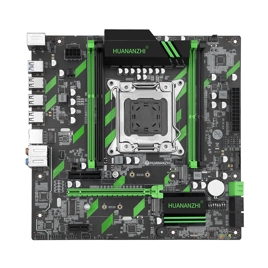 Verkaufen HUANANZHI X79-6M CPU Motherboard Intel LGA 2011 Alle Serie M-ATX Dual-Kanal DDR3 Speicher Gigabit Ethernet Karte SATA 3,0 USB 3,0