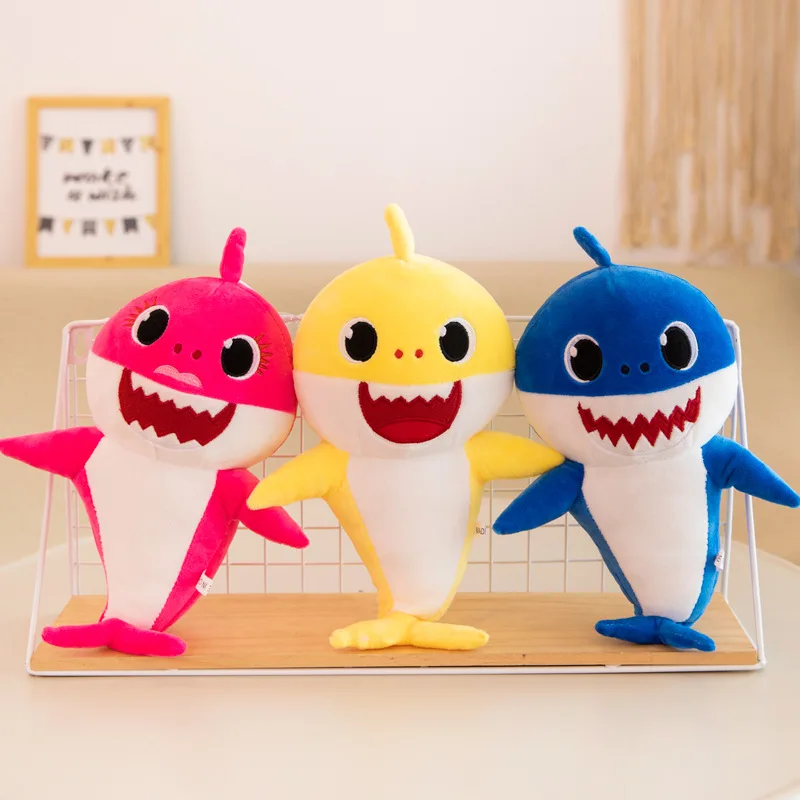 Baby Singing Plush Sharked Enjoyfeel Soft Music Sound Doll Cartoon Stuffed Kawaii Toys English Song Boy Girls | Дом и сад