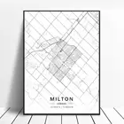 Hd Печать Калгари Барри джеральдтон Милтон Оттава Ричмонд карта канады Холст Искусство постер для гостиной домашний Декор Рамка