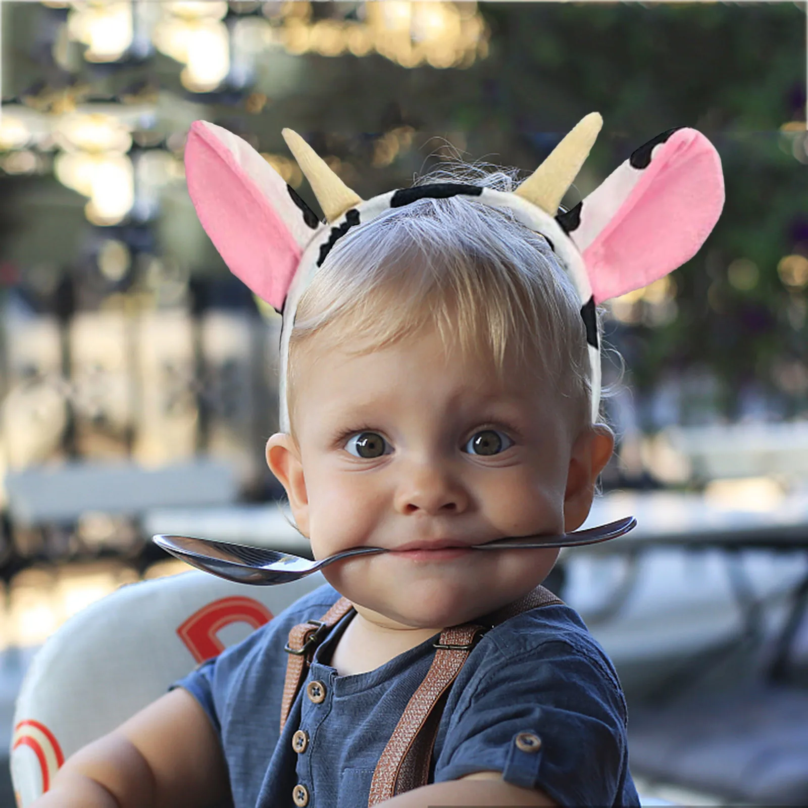 Kawaii Cartoon headband Kids Baby Children Girls Boys Cosplay Animal Cow Hair Clasp Headwear Party New Accessories 2021 | Детская одежда