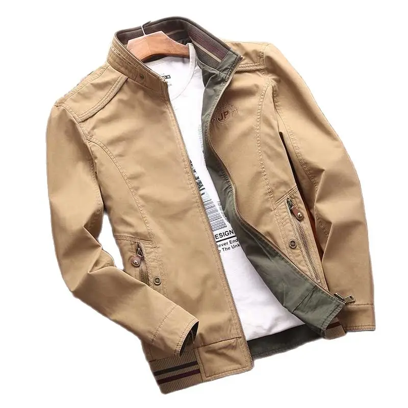 Двусторонняя Курточка бомбер хлопок Демисезонный Для мужчин Повседневное