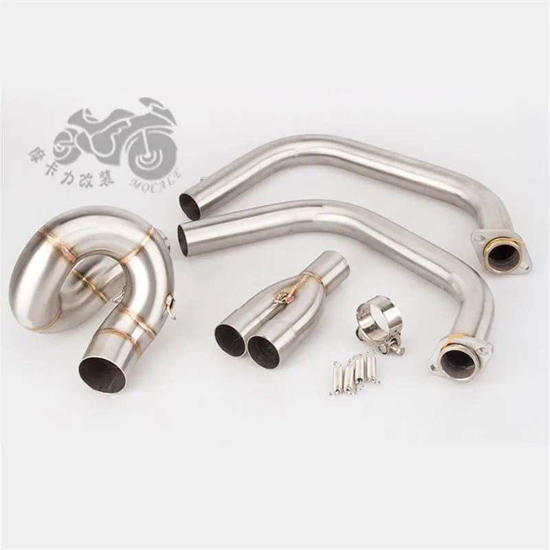 

Motorcycle Modified Exhaust Pipe Front Link Pipe Z650 Exhaust Z650 Turning Front Section Bend Stainless Steel