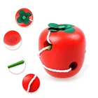 Детская Деревянная Игрушка-пазл Червь с фруктами