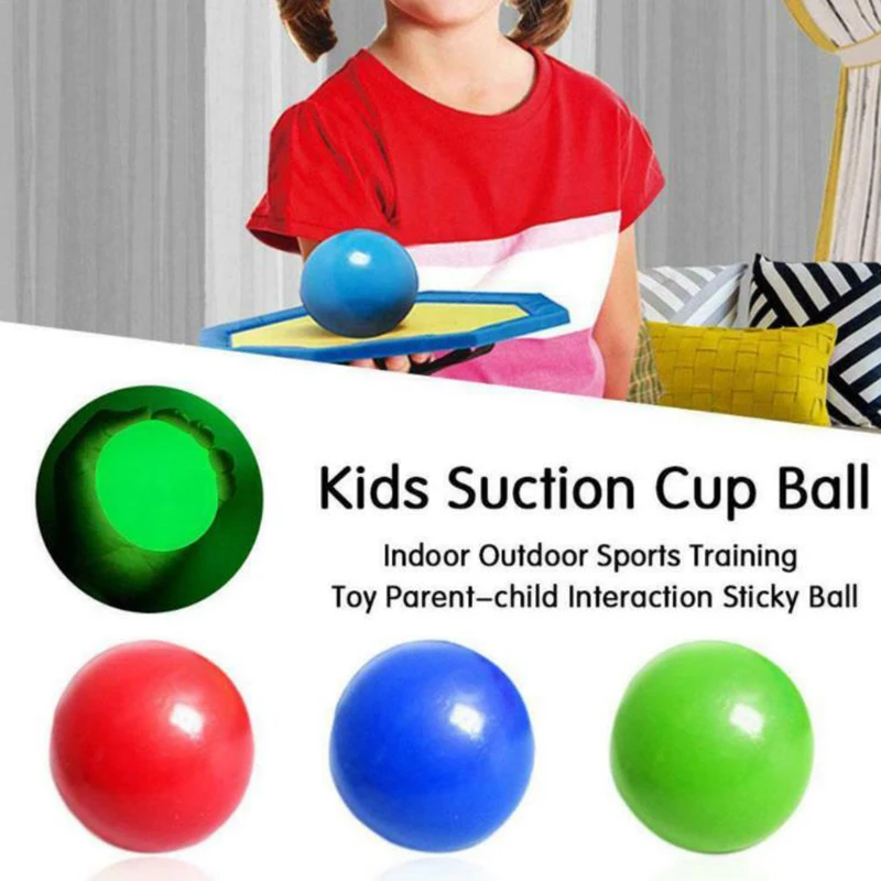 

1Pc Stress Reliever Fluorescent Sticky Target Balls Suction Stress Relief Toy New