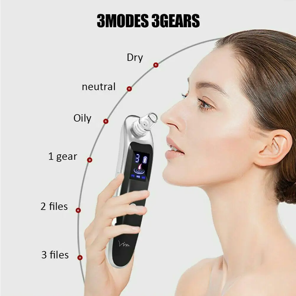 

Угорь Электрический инструмент для удаления прыщей вакуумная скин-всасывания уход за порами, Очищающий Инструмент Красота очистки нос X9L5