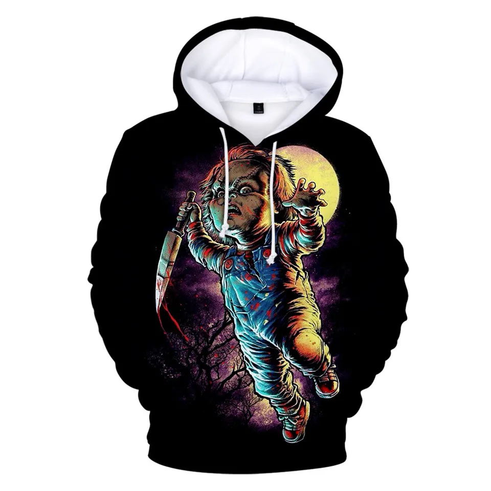 Детские/Детские толстовки с капюшоном для невесты Чаки куклы толстовка 3d принтом