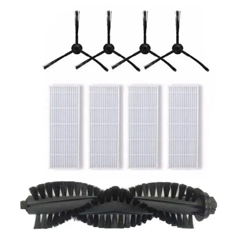 1 шт. основная щетка + 4 Пылезащитный фильтр HEPA боковая для ILIFE A4s аксессуары