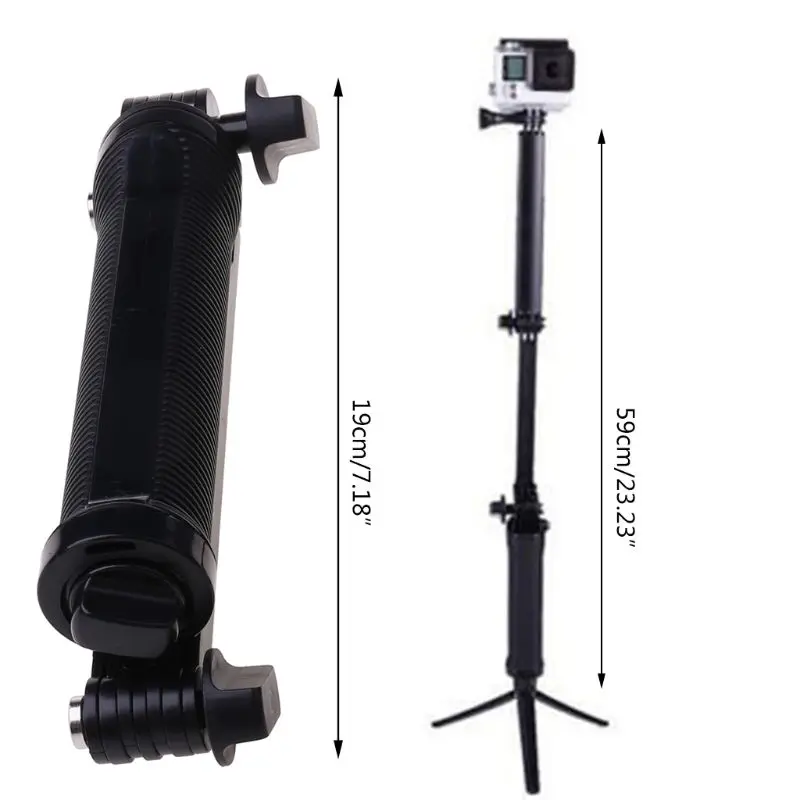 

Waterproof Selfie Stick with 3-Way Adjustment Arm Floating Hand Grip Tripod for Go-Pro HERO 8 7 6 Accessories