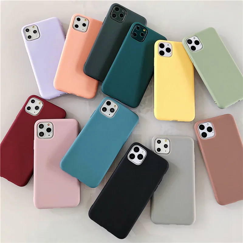 Чехол для телефона ярких цветов чехол iphone 11 pro max xs 6s 6 7 8 plus se 5S 5 матовый мягкий