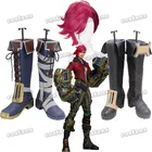 Костюм для косплея LoL Arcane Vi, женская обувь, костюмы на Хэллоуин, карнавальный костюм для женщин и мужчин, ботинки Arcane VI, ролевой парик