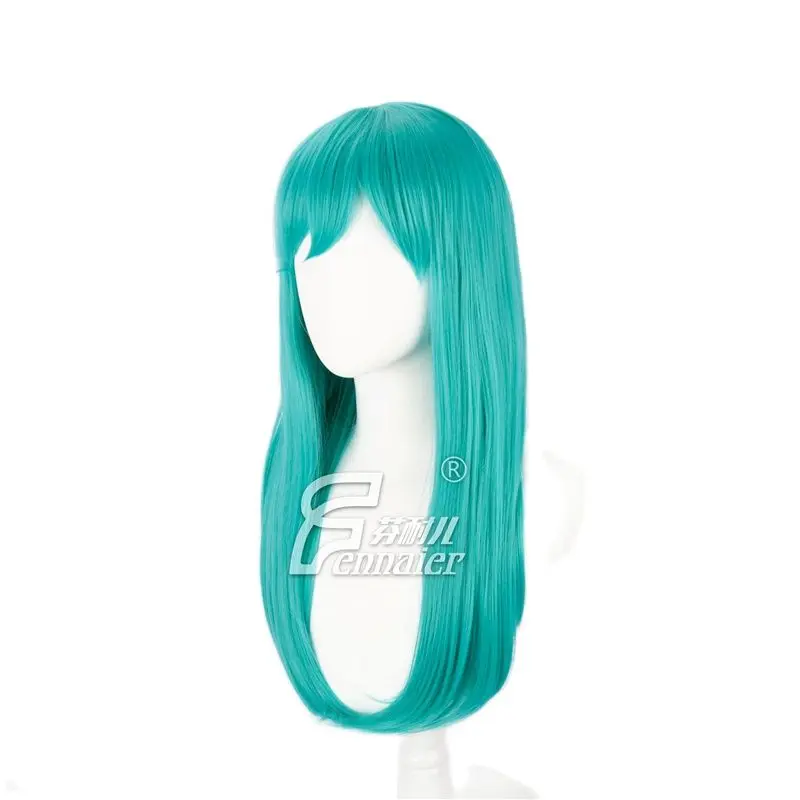 Парик для косплея Bulma/Buruma 65 см зеленые кудрявые синтетические парики