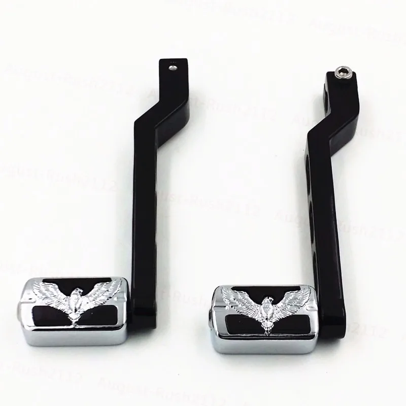 Мотоциклетные Черные каблуки рычаг для коробки передач + Орел колышек Harley Electra FLST