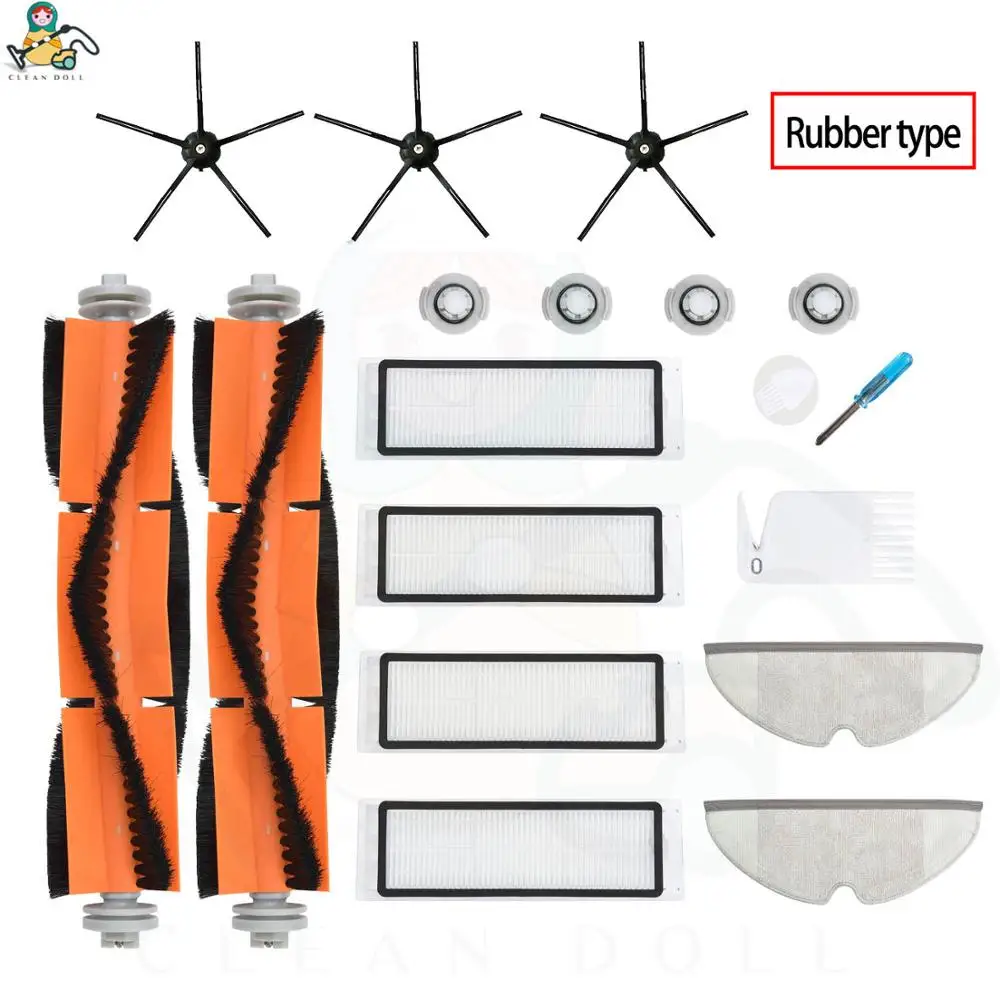 Тряпка для уборки колеса HEPA фильтр щетка для Xiaomi Roborock S50 S6 S60 S65 S55 S5 MAX 1S Xiaowa E25 вакуумные запасные части Аксессуары
