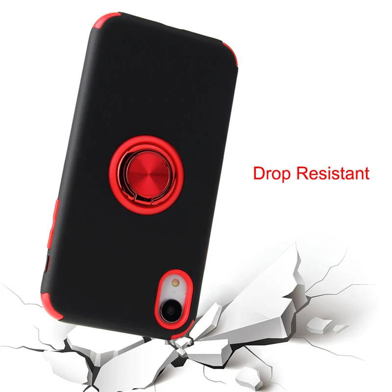 2019 Case for iPhone X XR Funda Xs Max New Arrival Original Soft TPU PC Back Full Cover Metal Ring Bracket Holder ShockProof Hot |