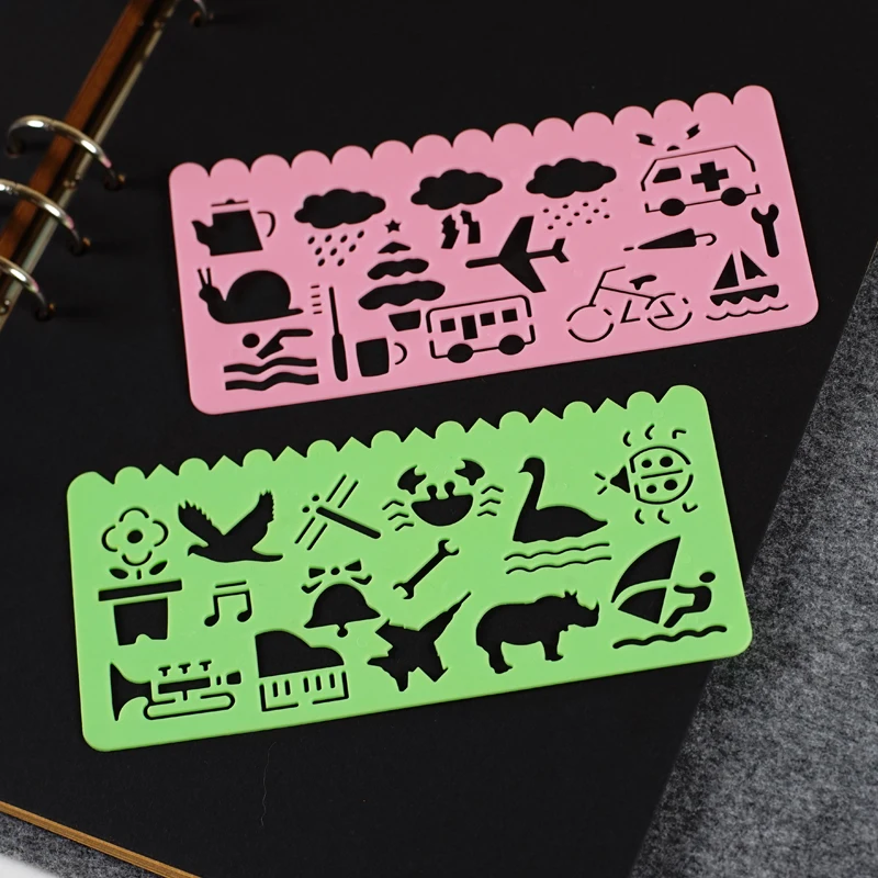 4 шт. пластиковые DIY Графический Шаблон трафарет эскизная доска символов