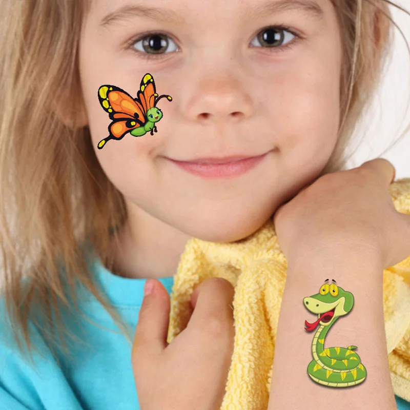 1 шт. животное Лев тигр динозавр узор джунгли временные татуировки для вечеринки