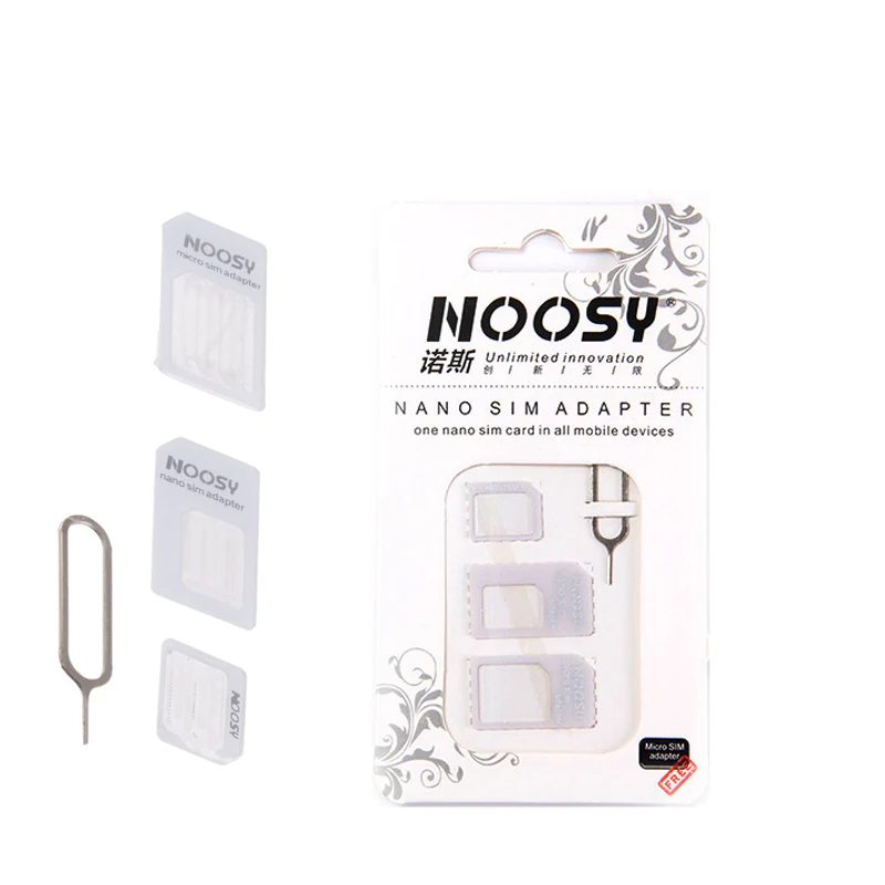 

4 in 1 Micro Nano SIM Card Adapter Connector Kit For iPhone 6 7 plus 5S Huawei P8 lite P9 Xiaomi Note 4 Pro 3S Mi5 sims holder