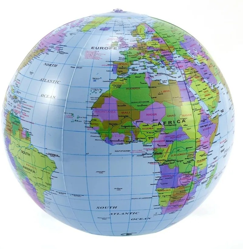 

10pcs Inflatable Globe World Earth Ocean Map Ball Geography Learning Educational Beach Ball