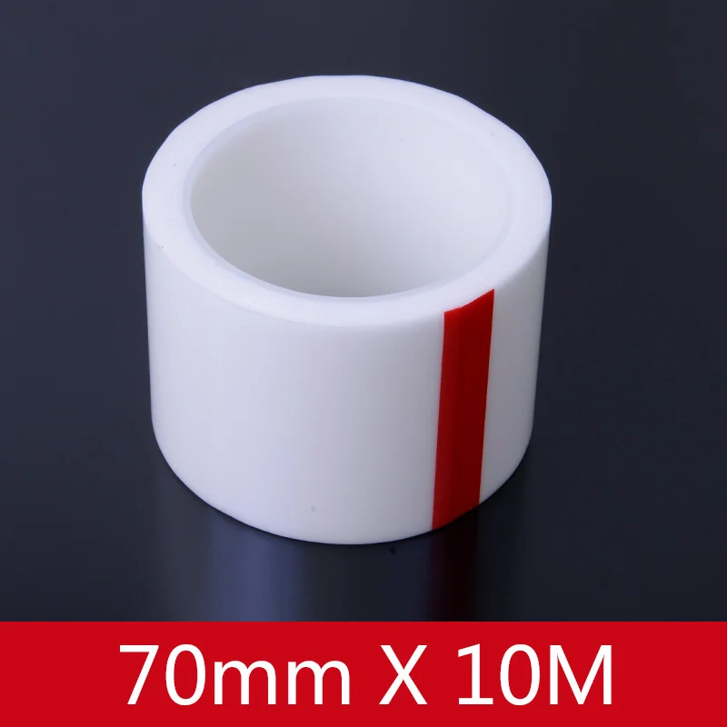 White70mmX10M Автомобильные наклейки на порог, полосы бампера, автомобильные защитные наклейки, нано-лента, виниловые аксессуары, Автомобильный багажник, автомобильный порог, полный корпус - Цвет: White70mmX10M