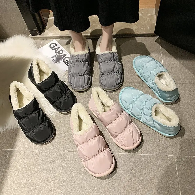 

Korean Shoes Platform Casual Female Sneakers Round Toe Dress Flats Women Low Heels Autumn Loafers Fur 2021 Creepers Fall