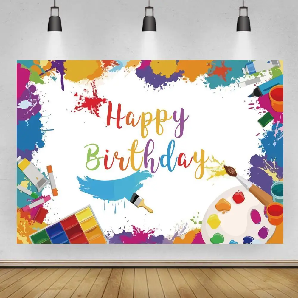 

Graffiti Colorful Drawing Painting Photography Backdrops Newborn Baby Kids Birthday Cake Table Decor Backgrounds Photo Studio